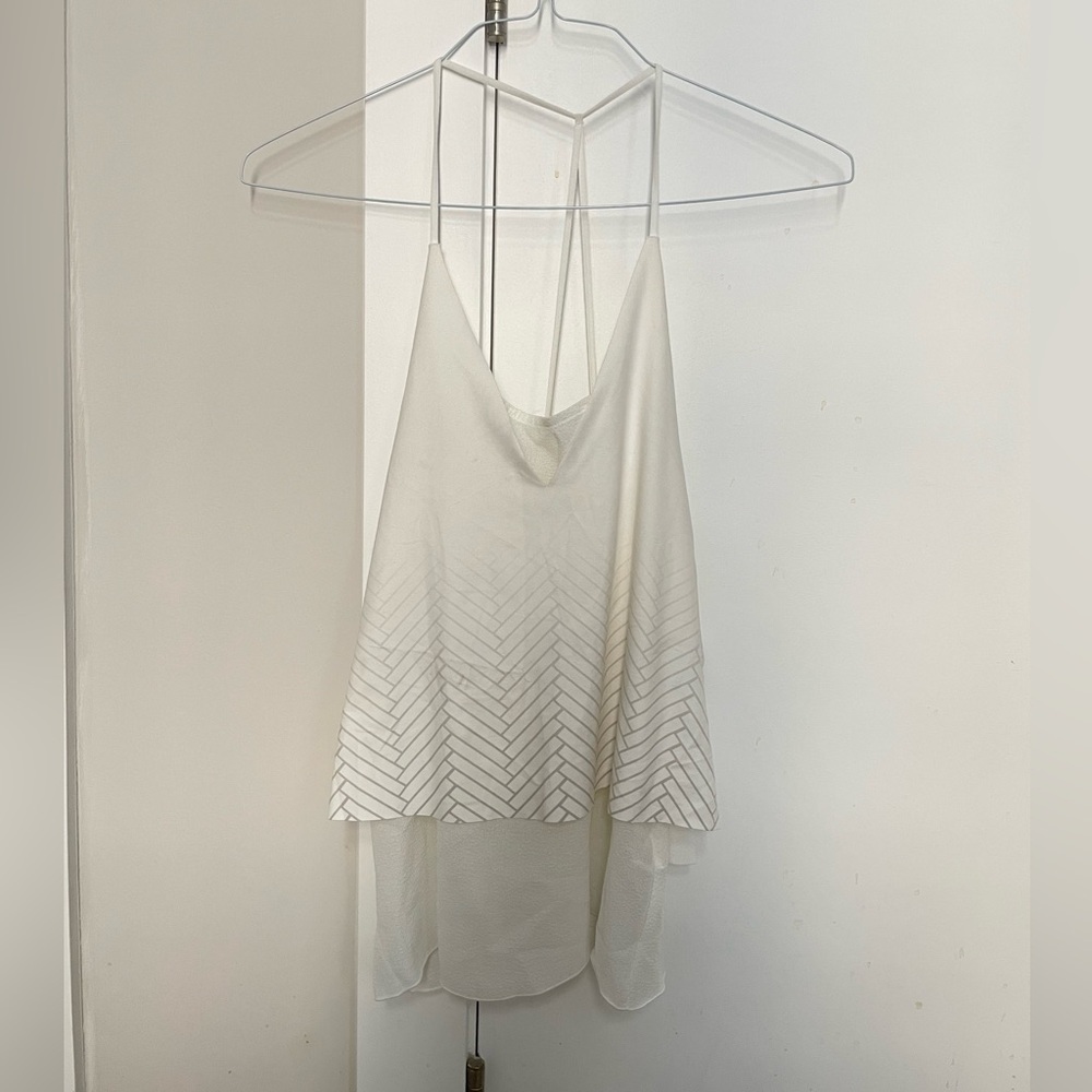 Zara Cream/White Flowy top size S